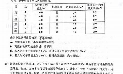 北京卷高考理综_北京高考理综12题