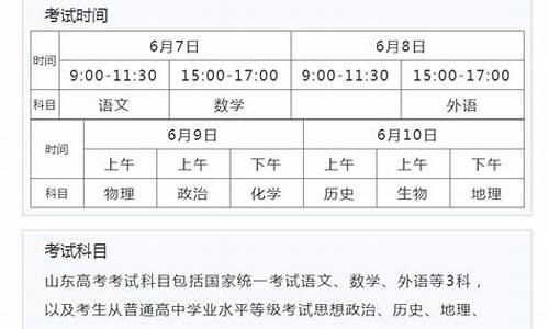 高考山东时间表_高考山东时间表2023