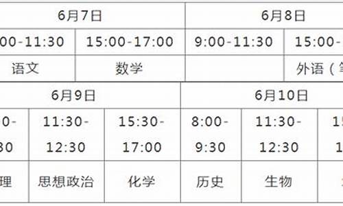 2019山东高考时间科目表,2019山东高考时间