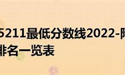 985211最低分数线是多少-985.211最低分数线是多少